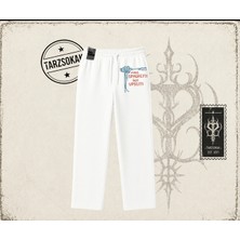 Tarzsokak Unisex More Spaghetti Unisex Baggy Eşofman Altı Beyaz
