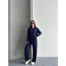 My Lunessa Polo Yaka Pol Uzun Kollu Modal Eşofman Takımı