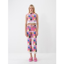 Xint Kadın Pembe Pamuk Dokulu Regular Fit Bluz