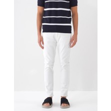 Xint Erkek Beyaz Pamuk Dokulu Slim Fit Jean