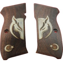 Cz 75  (16\'lı Çek) Kabzesi Ahşap Model 40