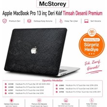MacBook Pro 13 Inç Kılıfı A1708 A1706 A1989 A2159 A2251 A2289 A2338 M1 M2 Uyumlu Sert Kapak Timsah Desenli Deri Dokulu 360° Koruma Siyah