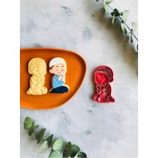 Dua Eden Erkek 2'li Set (Desen ve Çerçeve) Hamur Şekillendirici/karışık Renk/kurabiye Kalıbı