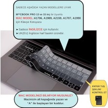 Uk Ingilizce Klavye Koruyucu MacBook Pro 13 15 Touch Bar Uyumlu A1706 A1989 A2159 A1707 A1990 | Uk Iso Ters L Enter | Avrupa Ingilizce Baskılı Silikon Keyboard Cover Silikon Siyah Gri