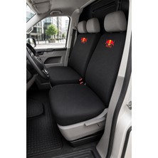 Antwax Volkswagen Transporter 5+1 - Siyah Penye Oto Koltuk Kılıfı - RED BULL Baskılı