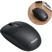 Zemheri Philips SPK7398B/38 1600 Dpı Sessiz Tıklama Siyah Kablosuz Ofis Mouse