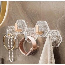 Aslanoğlu Store Mey Ithalat® Lüks 5’li Duvar Askısı Banyo Mutfak Için Havlu  Askılık
