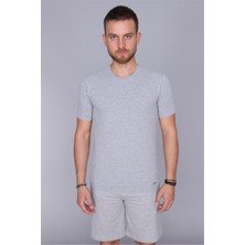 Obje Erkek Gri Paragon Sıfır Yaka Yarım Kol Tshirt