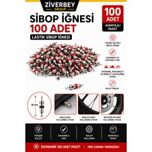 Ziverbey 100 Adet Sibop Iğnesi Lastik Hava Sibop Içi Oto Motosiklet Bisiklet