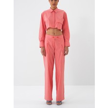 Xint Kadın Nar Çiçeği Pamuk Dokulu Regular Fit Pantolon