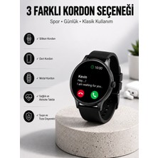 Armüz Akıllı Saat Sesli Görüşme Bluetooth Bağlantılı 3 Kordonlu Yeni Nesil