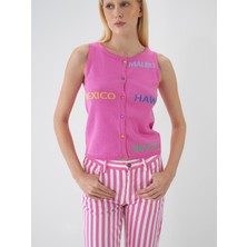 Xint Kadın Pembe Pamuk Dokulu Regular Fit Bluz