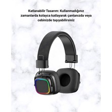 İlk El Grup  Renkli Işık Efektli Bluetooth 5.3 Müzik Kulaklığı