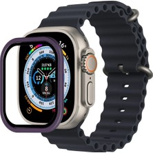 İlk El Grup    Watch Ultra 49MM Alüminyum Kasa Cam Ekran Koruyucu - Mor