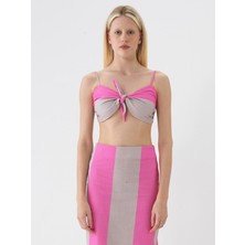 Xint Kadın Pembe Pamuk Dokulu Regular Fit Bluz