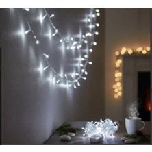 İlk El Grup 10M 100 LED Damla Uçlu Beyaz Işık Şeffaf Kablo Mz-17-1