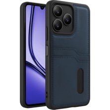 İlk El Grup Realme Note 50 4g Kılıf Sara Kartvizitli Deri Kılıf - Lacivert