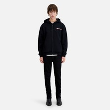 The Kooples Erkek Baskılı Fermuarlı Siyah Sweatshırt