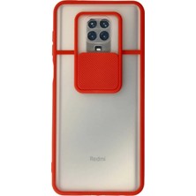 İlk El Grup    Redmi Note 9 Pro Kılıf Palm Buzlu Kamera Sürgülü Silikon - Kırmızı