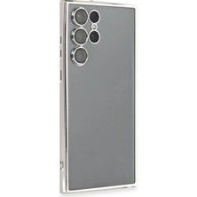 İlk El Grup Samsung Galaxy S22 Ultra Kılıf Razer Lensli Silikon - Gümüş