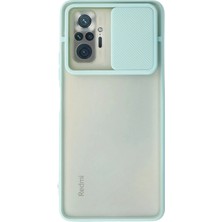İlk El Grup    Redmi Note 10 Pro Kılıf Palm Buzlu Kamera Sürgülü Silikon - Turkuaz