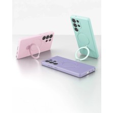 İlk El Grup Samsung Galaxy S24 Ultra Regal Magsafe Standlı Kapak - Turuncu