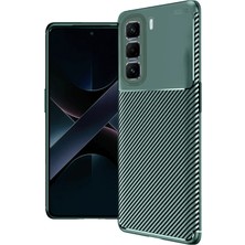 İlk El Grup   Infinix Hot 50 Pro Plus 4g Auto Focus Karbon Kapak - Koyu Yeşil