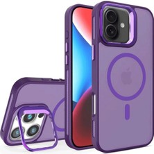 İlk El Grup    iPhone 16 Plus Flet Lens Magsafe Kapak - Derin Mor