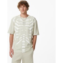 United4 Unıted4 Regular Fit Erkek Krem T-Shirt