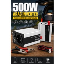 İlk El Grup 500W Taşınabilir Güç Inverteri 12V Dc 220V Ac USB Portlu Fanlı Akü Çevirici Cihaz