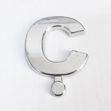 İlk El Grup  Cemax Ç Harfi  3,75 cm Krom Yapışkanlı