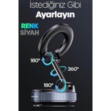 Magsafe Uyumlu Araç Telefon Tutucu – 360° Dönebilen Vantuzlu Mıknatıslı Telefon Tutucu, Vakumlu Güçlü Taban, iPhone Magsafe ve Android Uyumlu, Araç Içi, Ofis, Spor Salonu Kullanımı Için