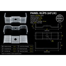 İnfe Metal 60'lık Panel KLIPS-GALVANIZ-50ADET