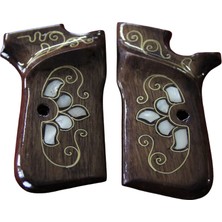 Tuğralı Browning Kabzesi Ahşap Model 1