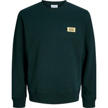 Jack & Jones Jjrush Erkek Sweatshirt Bisiklet Yaka Rahat Günlük Pamuklu