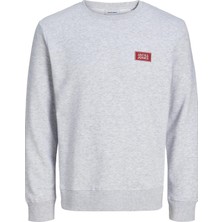 Jack & Jones Jjrush Erkek Sweatshirt Bisiklet Yaka Rahat Günlük Pamuklu