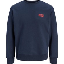 Jack & Jones Jjrush Erkek Sweatshirt Bisiklet Yaka Rahat Günlük Pamuklu