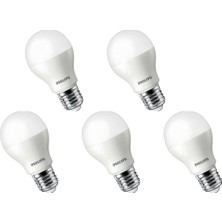 Phlps Phılıps LED Ampul 6W (40W) Beyaz Işık E27 (Kalın Duy) 6500K Ess Ledbulb (5 Adet)