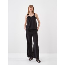 Xint Kadın Siyah Doğal Akışlı Oversize Bluz