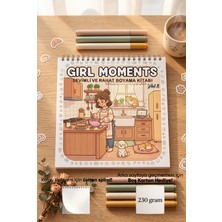 M&H Coloring Girl Moments Vol 2 Coloring Book - 21X21 cm Boyama Kitabı / Çocuk ve Yetişkinler Için / Rahatlatıcı / Hobi / Stres Giderici / Keyifli Boyama Sayfaları