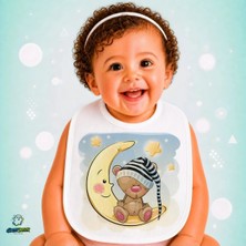 Ghostbastır Design Oyuncak Ayıcıklı Keten Bebek Mama Önlüğü – Yumuşak, Emici, Yıkanabilir, Özel Tasarım P142