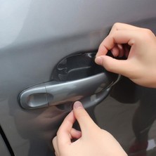 Hereveoyuncak 8 Adet Araba Kapı Kolu Koruyucu Çizilme Önleyici Şeffaf Sticker Film Koruuma Seti