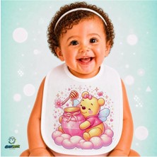 Ghostbastır Design Winnie The Pooh Keten Bebek Mama Önlüğü – Yumuşak, Emici, Yıkanabilir, Özel Tasarım P205