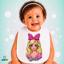 Ghostbastır Design Barbie Keten Bebek Mama Önlüğü – Yumuşak, Emici, Yıkanabilir, Özel Tasarım P008