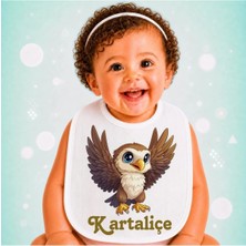 Ghostbastır Design Kartaliçe Keten Bebek Mama Önlüğü – Yumuşak, Emici, Yıkanabilir, Özel Tasarım P061