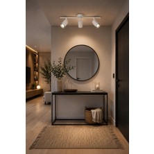 Elizim Home Lighting Beyaz 3’lü Hareketli Spot Avize – Modern Tavan Aydınlatma, Yön Ayarlı Metal Spot
