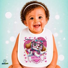 Ghostbastır Design Paw Patrol Keten Bebek Mama Önlüğü – Yumuşak, Emici, Yıkanabilir, Özel Tasarım P147