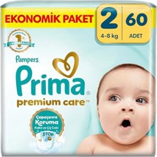 Maxi Trendy Bebek Bezi Premium Care 2 Numara 60 Adet Ekonomik Paket