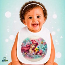 Ghostbastır Design Ariel Keten Bebek Mama Önlüğü – Yumuşak, Emici, Yıkanabilir, Özel Tasarım P005