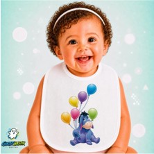 Ghostbastır Design Eeyore Keten Bebek Mama Önlüğü – Yumuşak, Emici, Yıkanabilir, Özel Tasarım P052